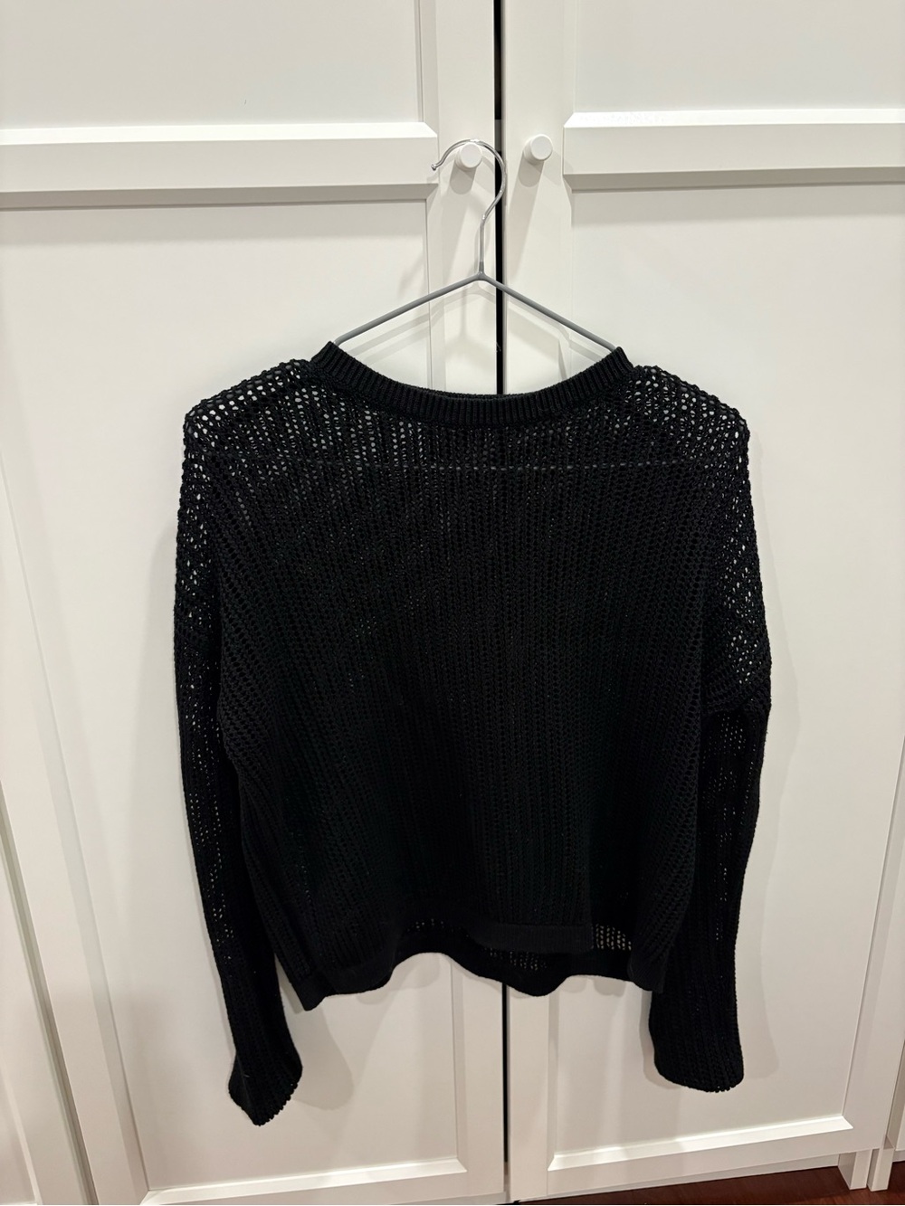 UNIQLO Black Open-Knit Sweater
